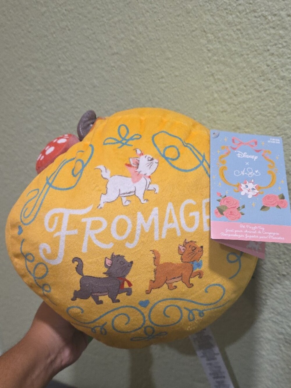 Disney Marie Plush - Yellow with Blue Accents
